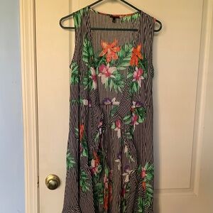 Who What Wear Tropical Floral Maxi Dress